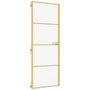 Voir la diapositive 2 : VIDAXL Porte interieure mince dore 76x201,5 cm verre trempe aluminium