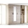 Voir la diapositive 2 : BEST MOBILIER Hayato - armoire - effet bois - 135 cm
