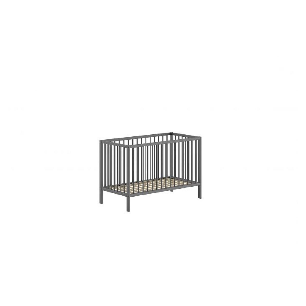 Vipack Lit Bébé Dino 60x120 Cm Anthracite