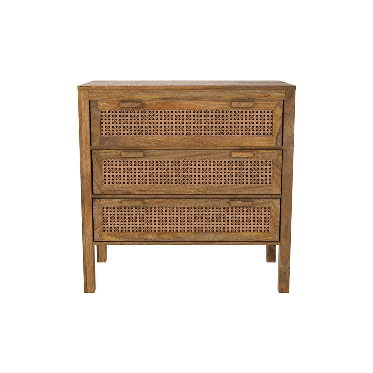 Rendez vous déco Commode en cannages et bois 3 tiroirs-Tiki