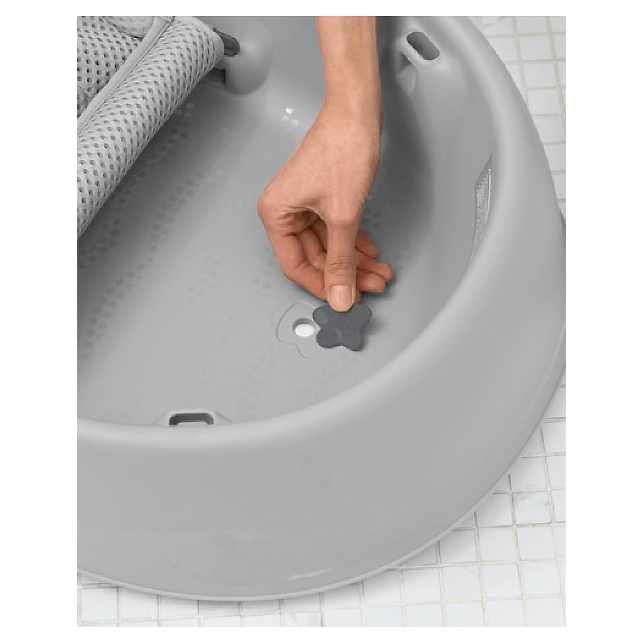 Voir la diapositive 3 : Hape Baignoire Évolutive Grise pour Bébés - Pratique et Confortable