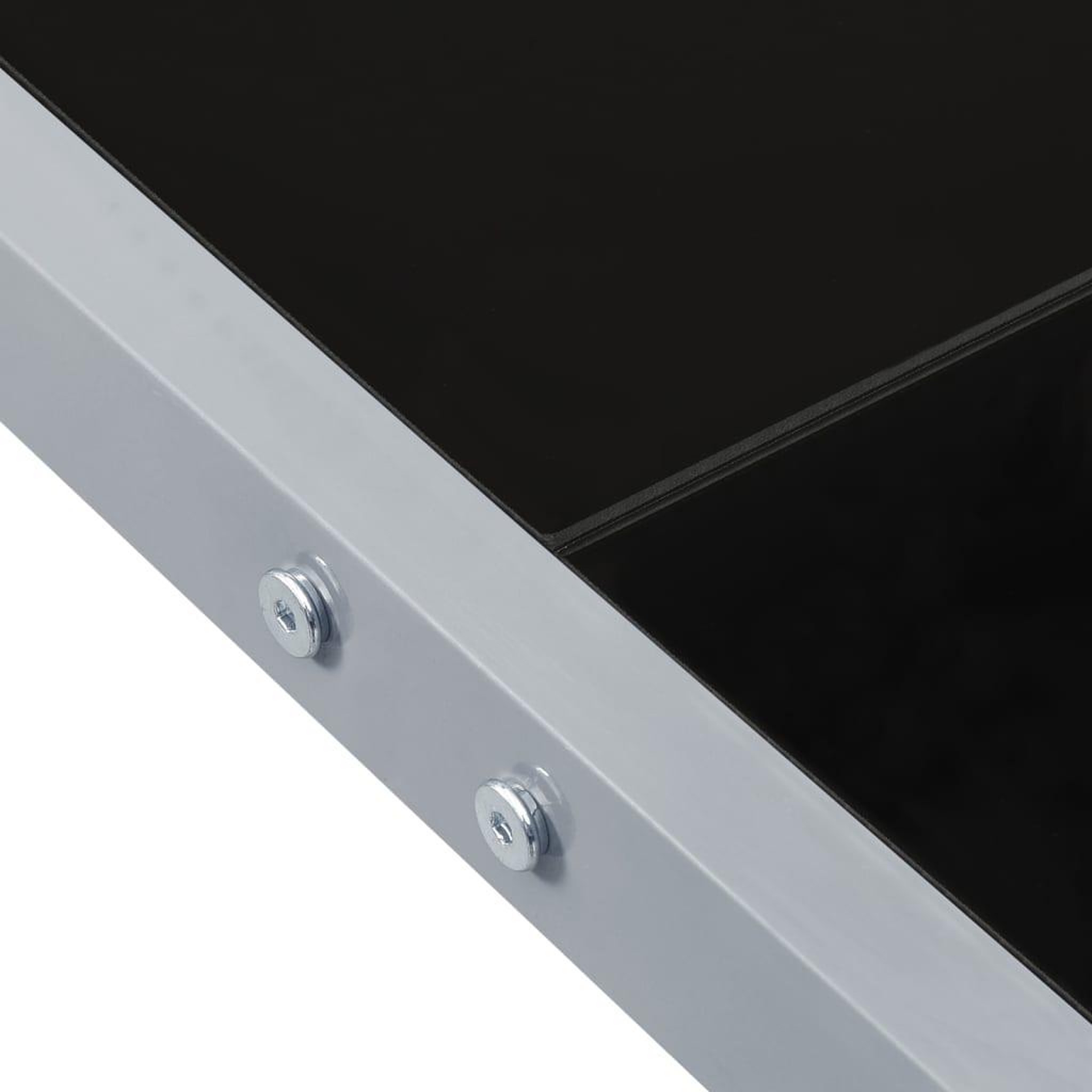 Voir la diapositive 4 : VIDAXL Table de jardin 130x130x72 cm gris acier et verre