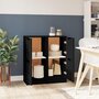 Voir la diapositive 3 : VIDAXL Buffets 2 pcs noir 30x30x70 cm bois d'ingenierie