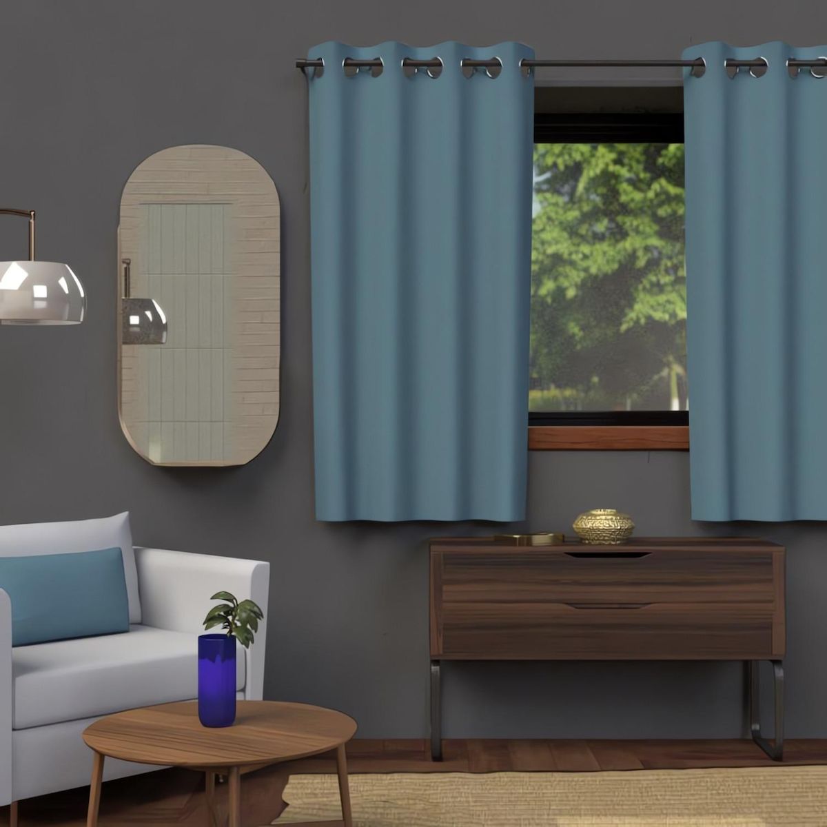 SOLEIL D'OCRE Rideau à oeillets OCCULTANT, par Soleil d'ocre