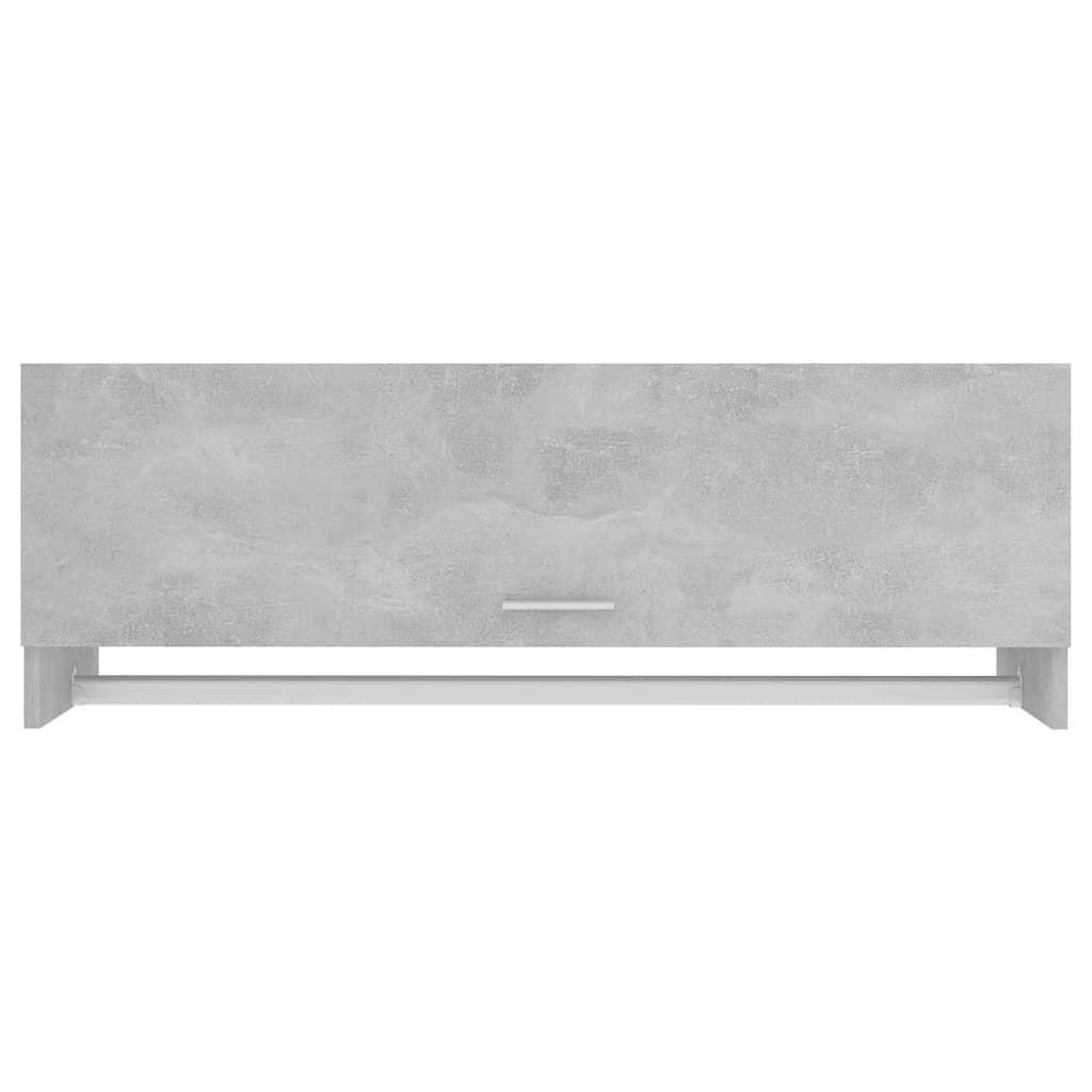Voir la diapositive 3 : VIDAXL Garde-robe gris beton 100x32,5x35 cm bois d'ingenierie