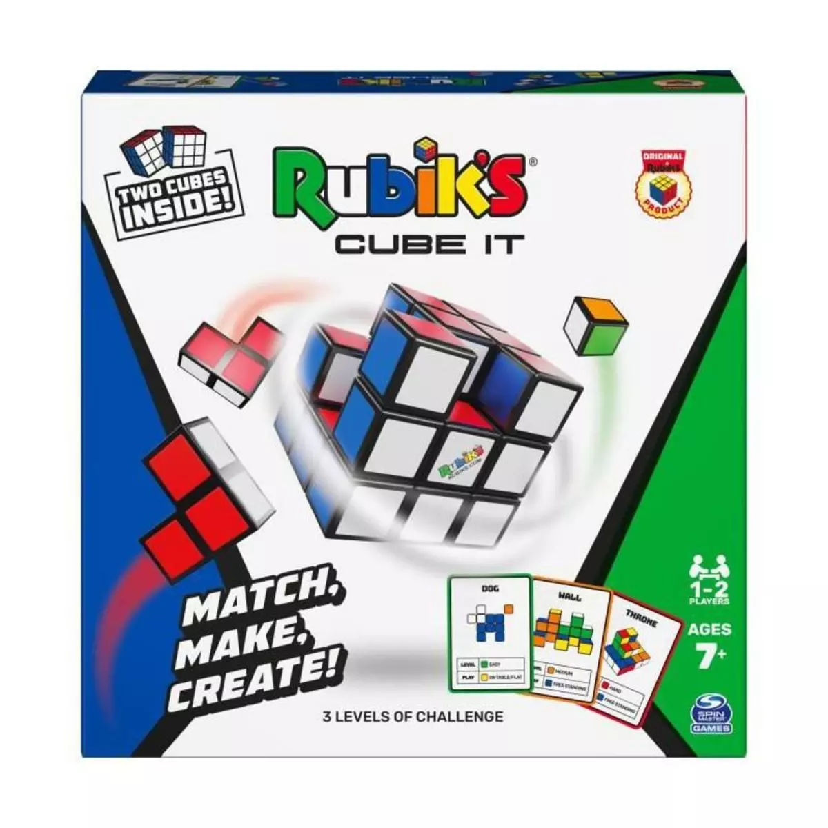 RUBIK'S Rubik's Cube - Jeu de Rapidité - Rubik's Cube It - 54 Cartes Incluses - 1 a 2 Joueurs - Des 7 ans