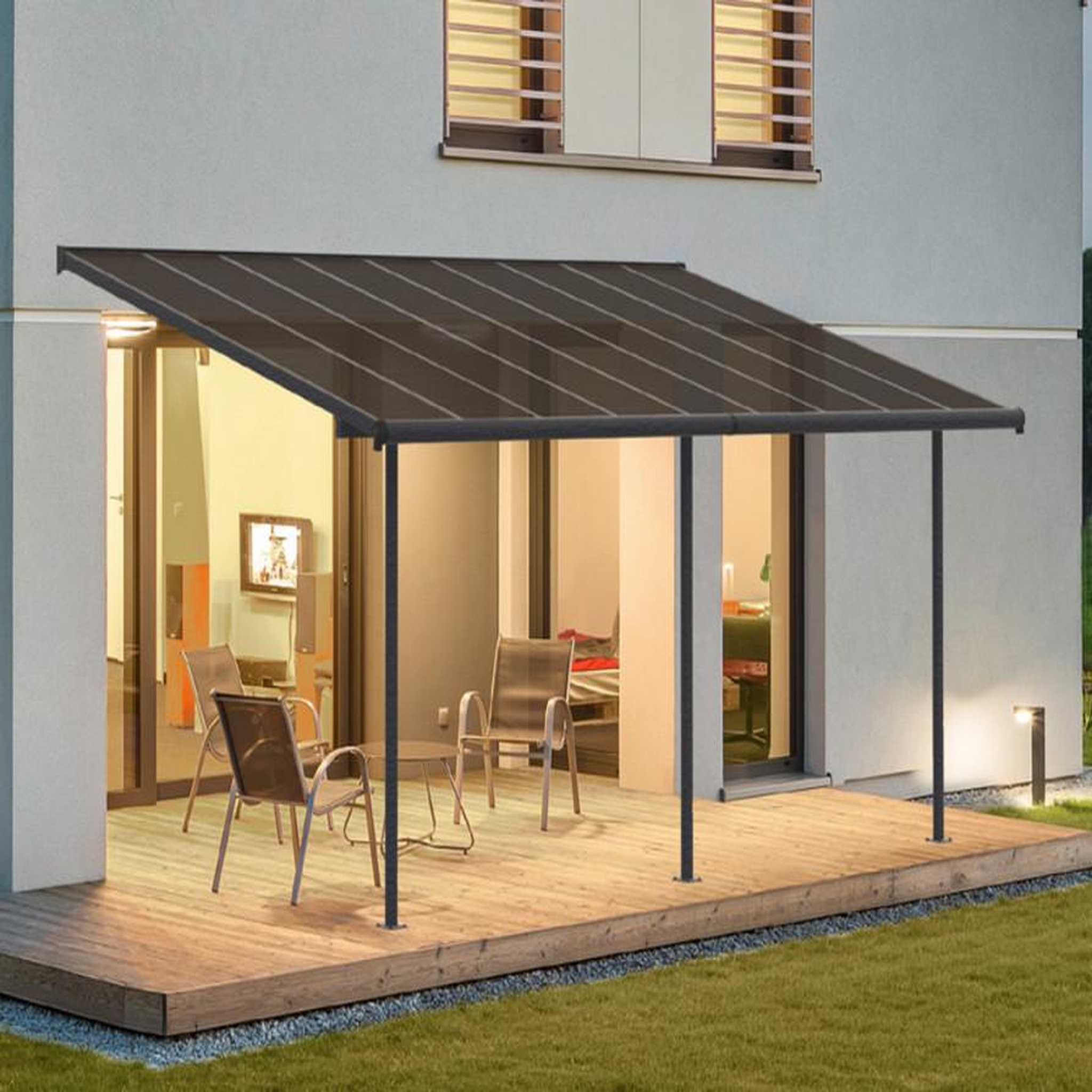 Palram Pergola 16.7m² gris anthracite - 705601