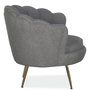 Voir la diapositive 3 : Paris Prix Fauteuil Design Bouclette  André  80cm Gris