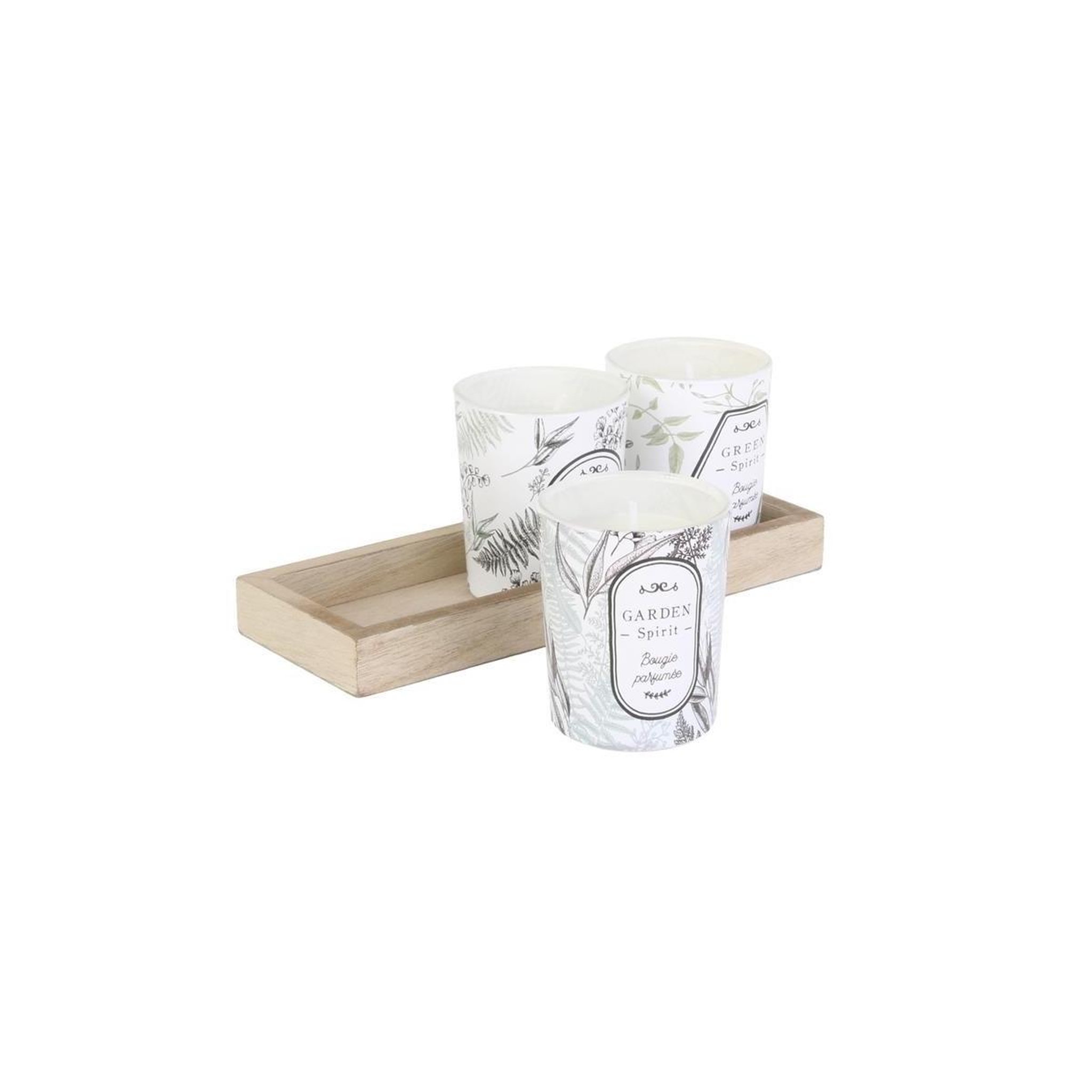 Voir la diapositive 2 : The Home Deco Factory Lot de 3 bougies parfumées  garden  5cm fleurs de coton