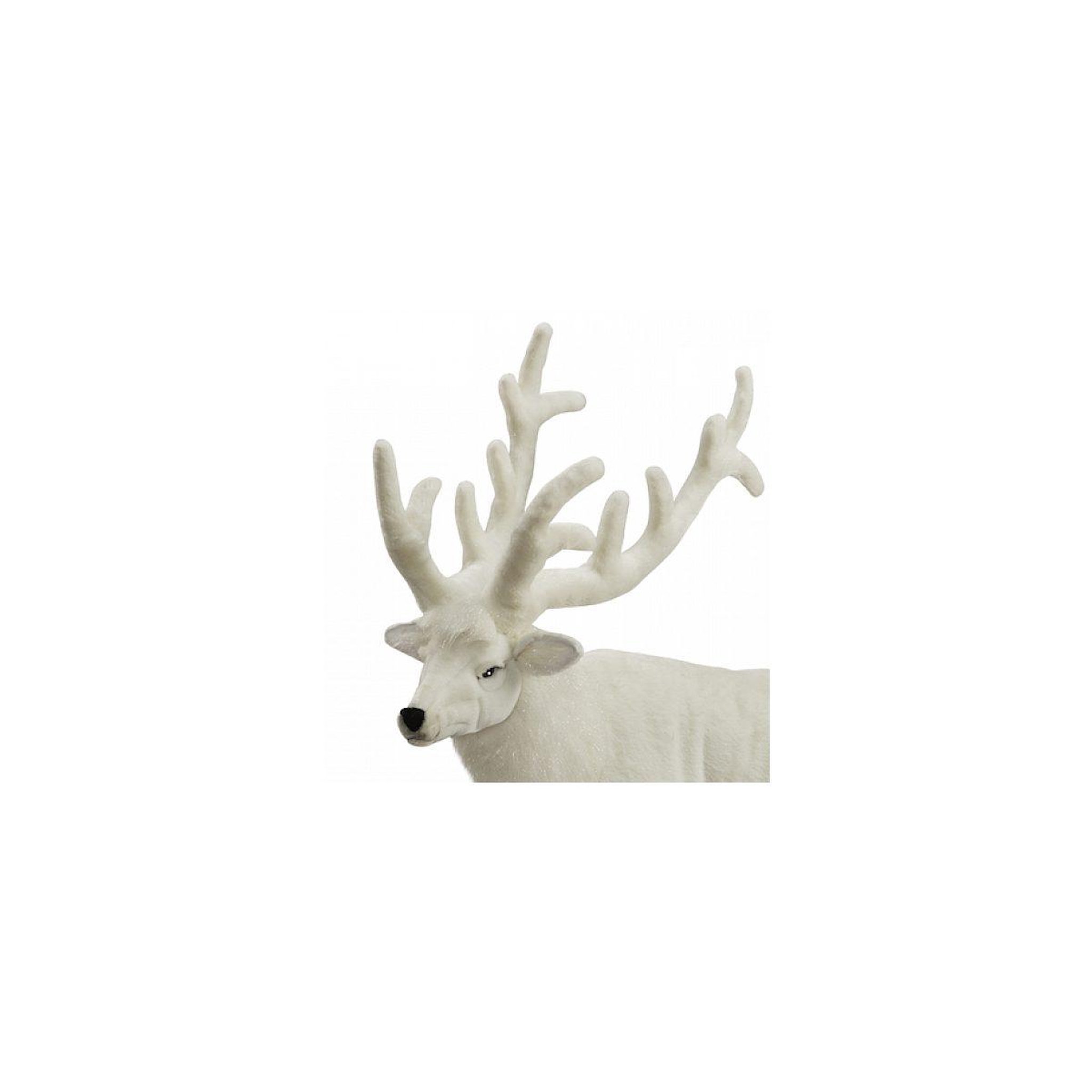 Voir la diapositive 2 : Hansa Hansa peluche geante renne blanc 150 cm h et 140 cm l