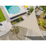 Jardiline Voile d'ombrage triangulaire Flex 5 x 5 x 5 m - Ivoire - Jardiline