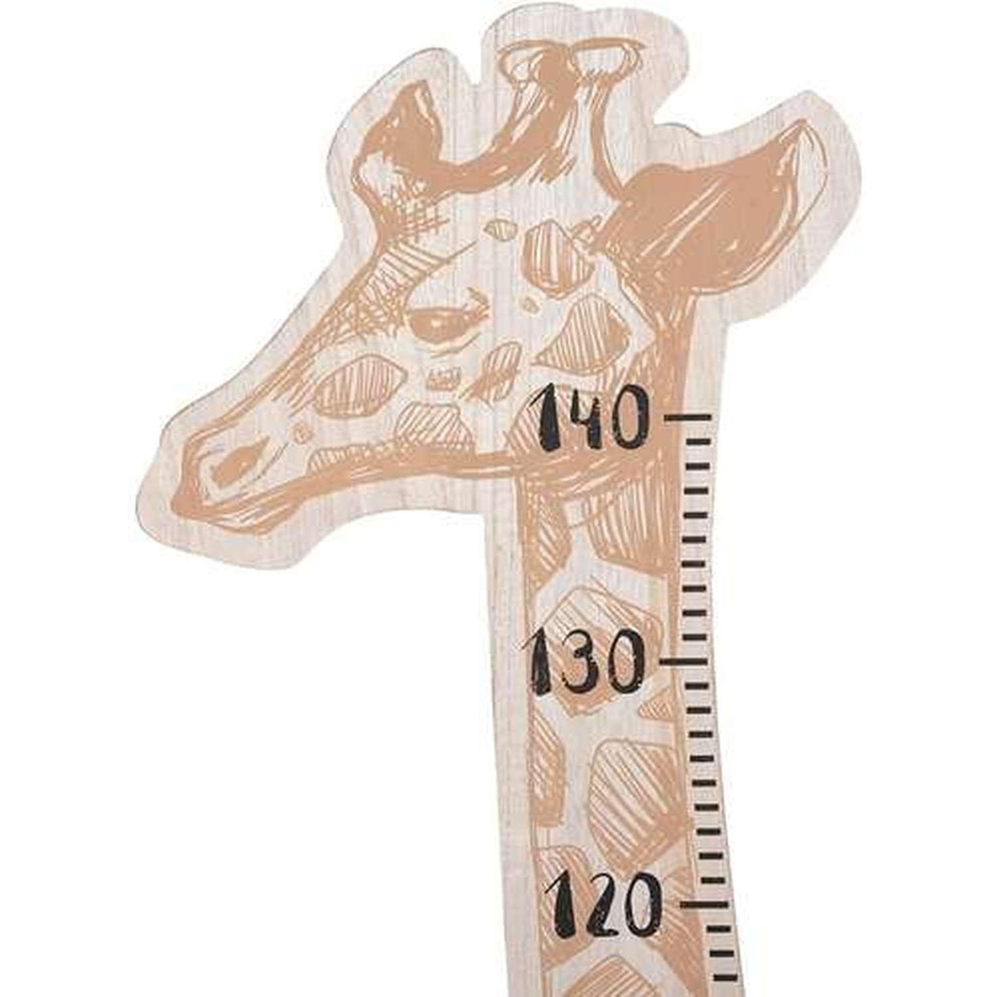 Voir la diapositive 2 : TOILINUX Toise enfant en bois girafe - hauteur 140 cm