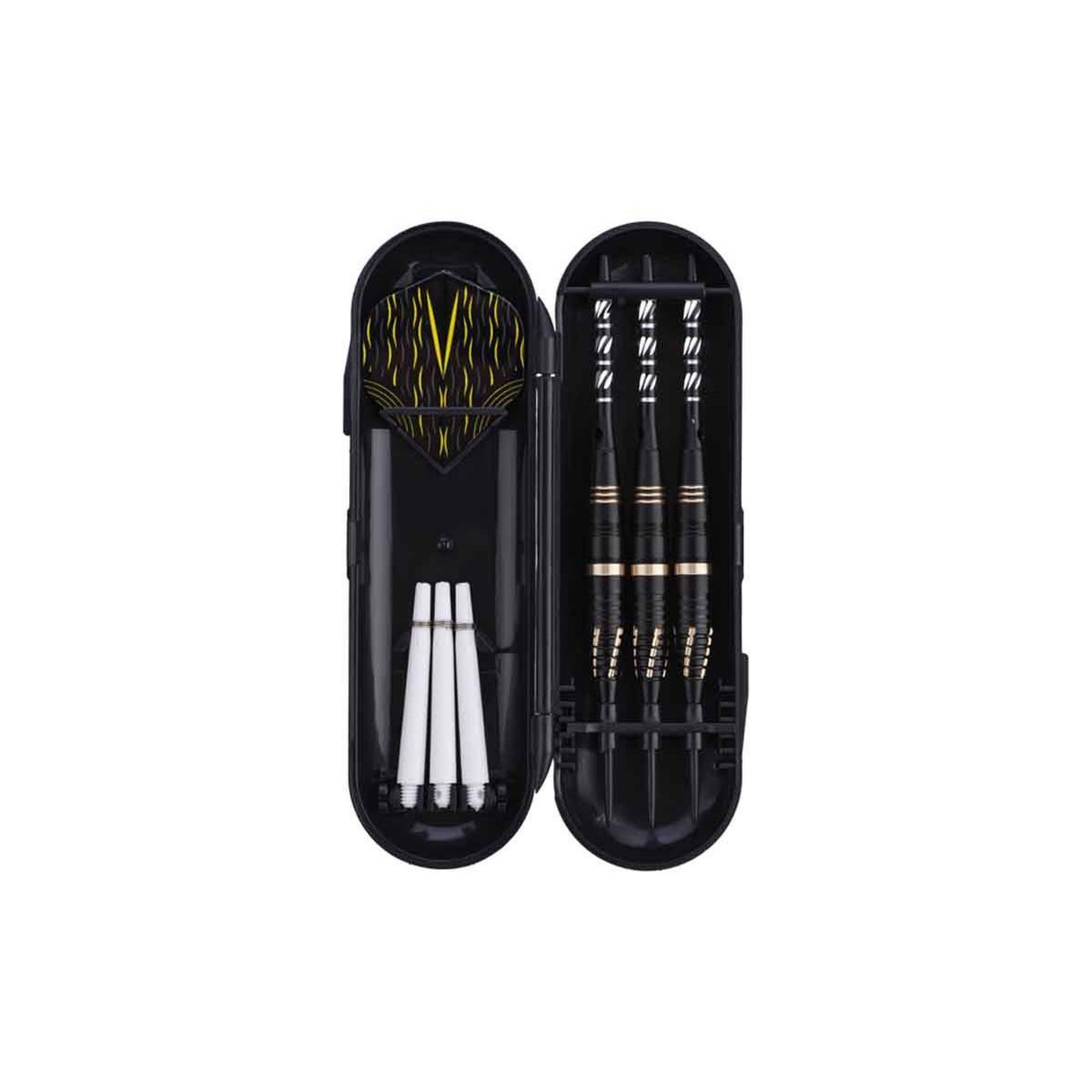 Voir la diapositive 2 : DE FAUGERES Jeu de 3 Fléchettes à Pointe Acier  Nito  16cm Noir