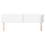 Voir la diapositive 3 : VIDAXL Tete de lit avec oreilles Blanc 163x16x78/88 cm Similicuir