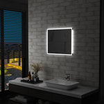 VIDAXL Miroir mural a LED de salle de bain et capteur tactile 60x50 cm