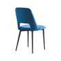 Voir la diapositive 6 : Habitat et Jardin Lot de 2 Chaises en velours  Fedora  - Bleu foncé