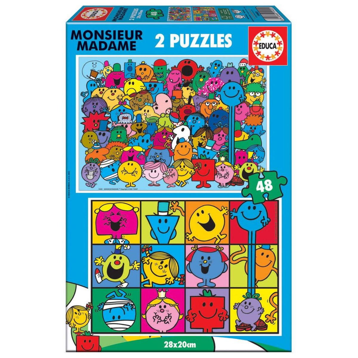 EDUCA Puzzle 2 x 48 Monsieur madame