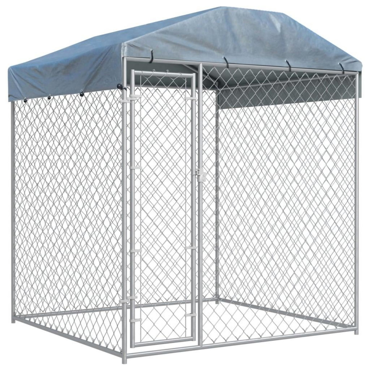 VIDAXL Chenil d'exterieur avec toit pour chiens 193x193x225 cm