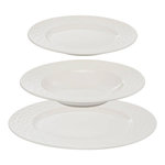 SECRET DE GOURMET Service de Table 12 Pièces  Paloma  27cm Blanc