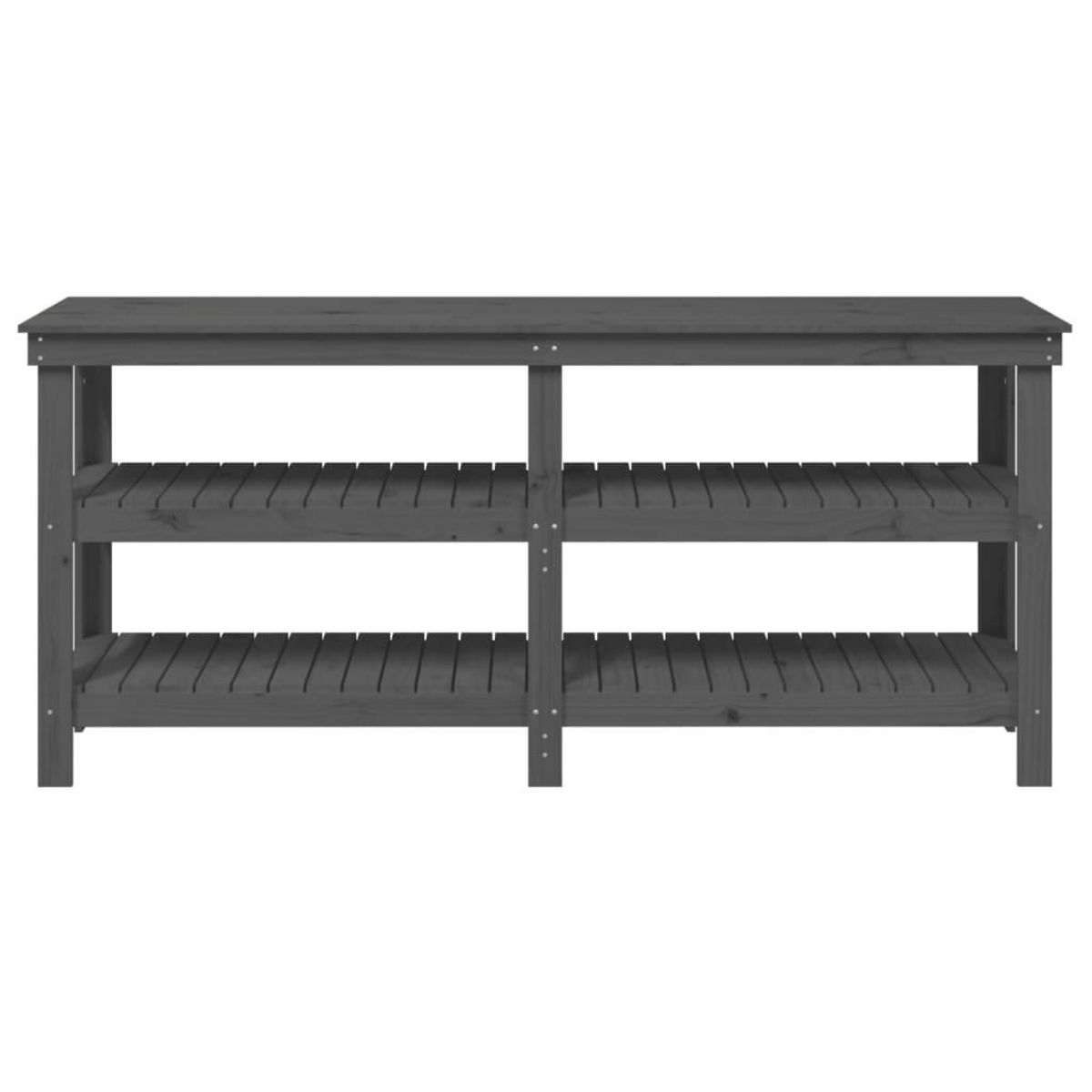 VIDAXL Banc de travail Gris 181x50x80 cm Bois de pin massif