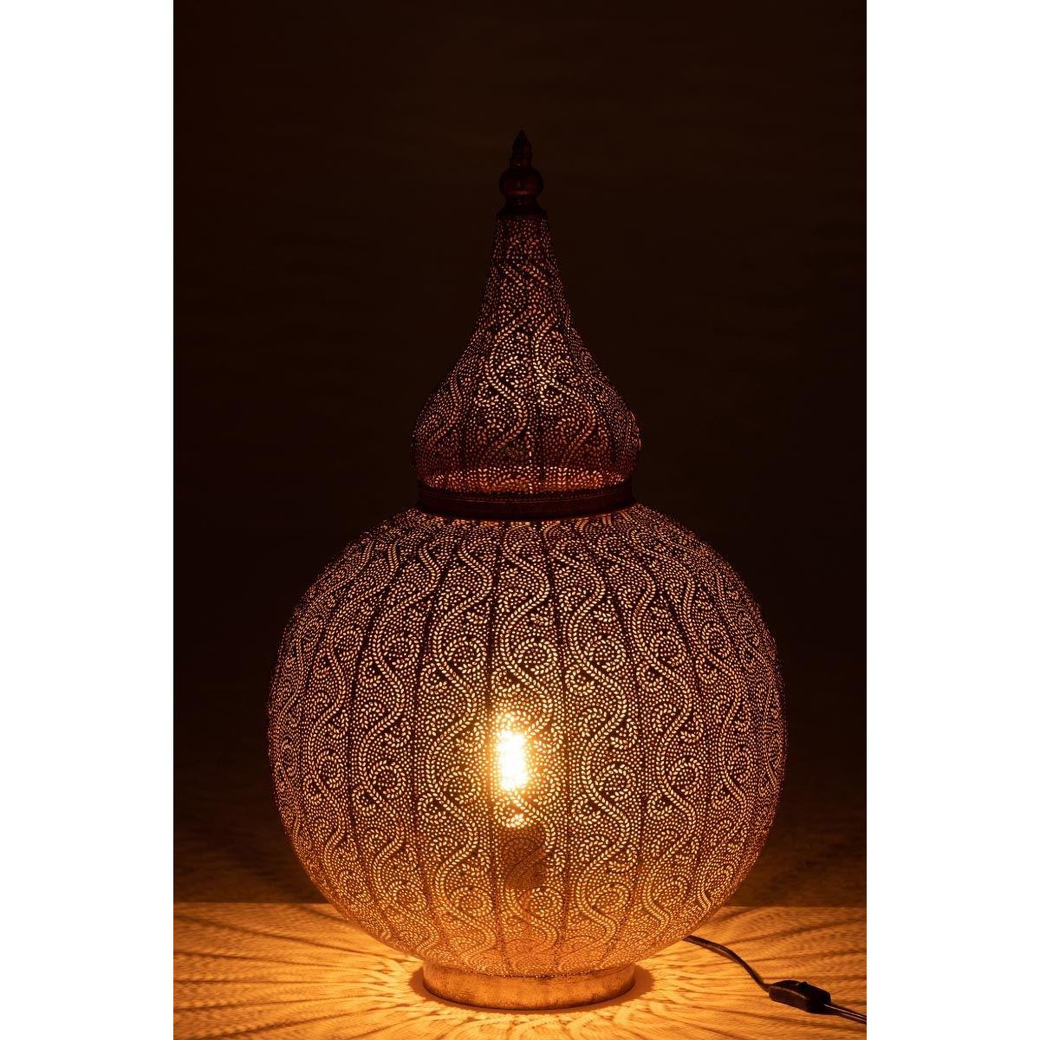 Voir la diapositive 4 : J-LINE Lampe à poser en métal  aladin  77cm or