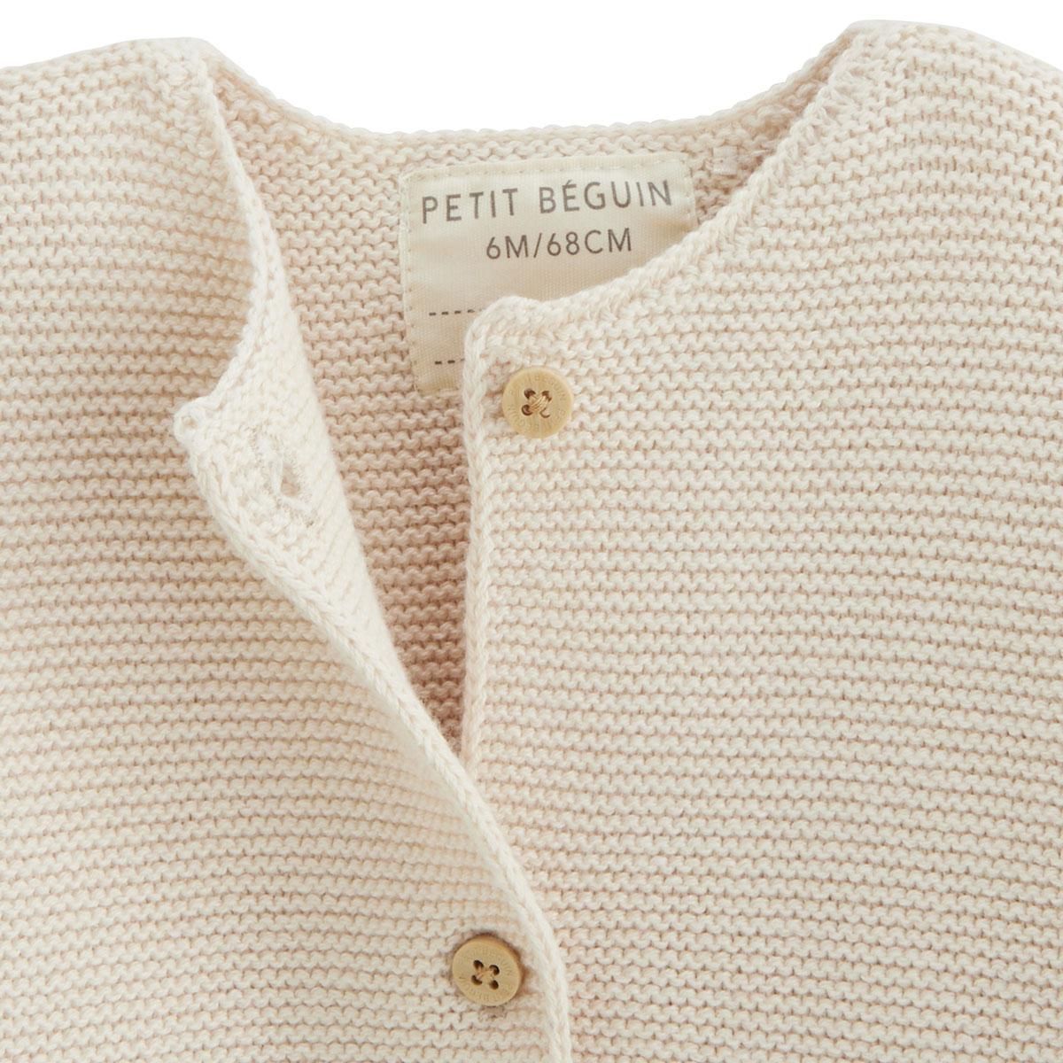 Petit Béguin Gilet bébé en tricot Lou