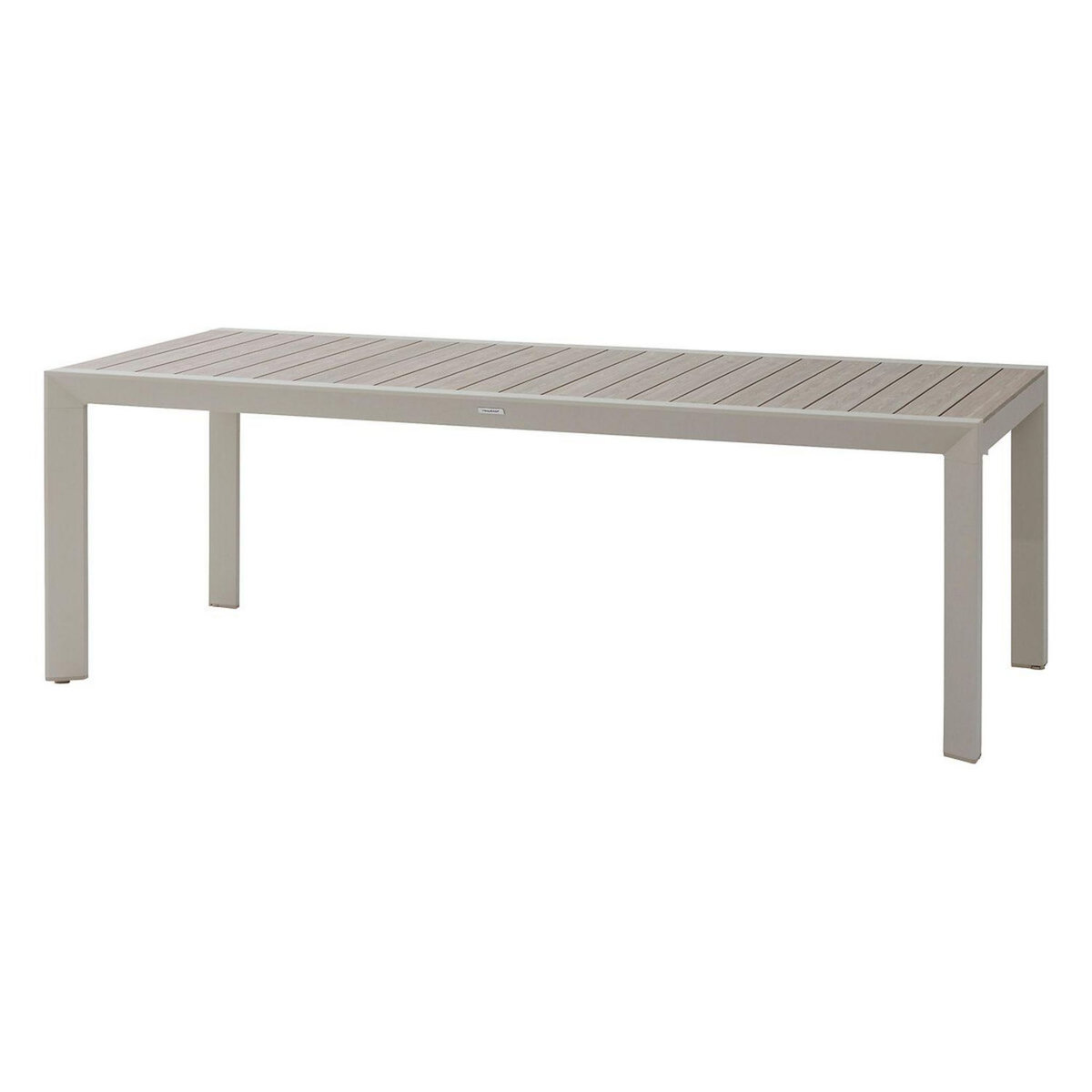 HESPERIDE Table de jardin fixe en aluminium effet bois 8 places EVASION