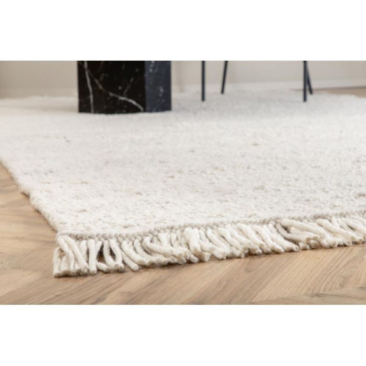 Paris Prix Tapis Déco en Laine  Betina  200x300cm Blanc