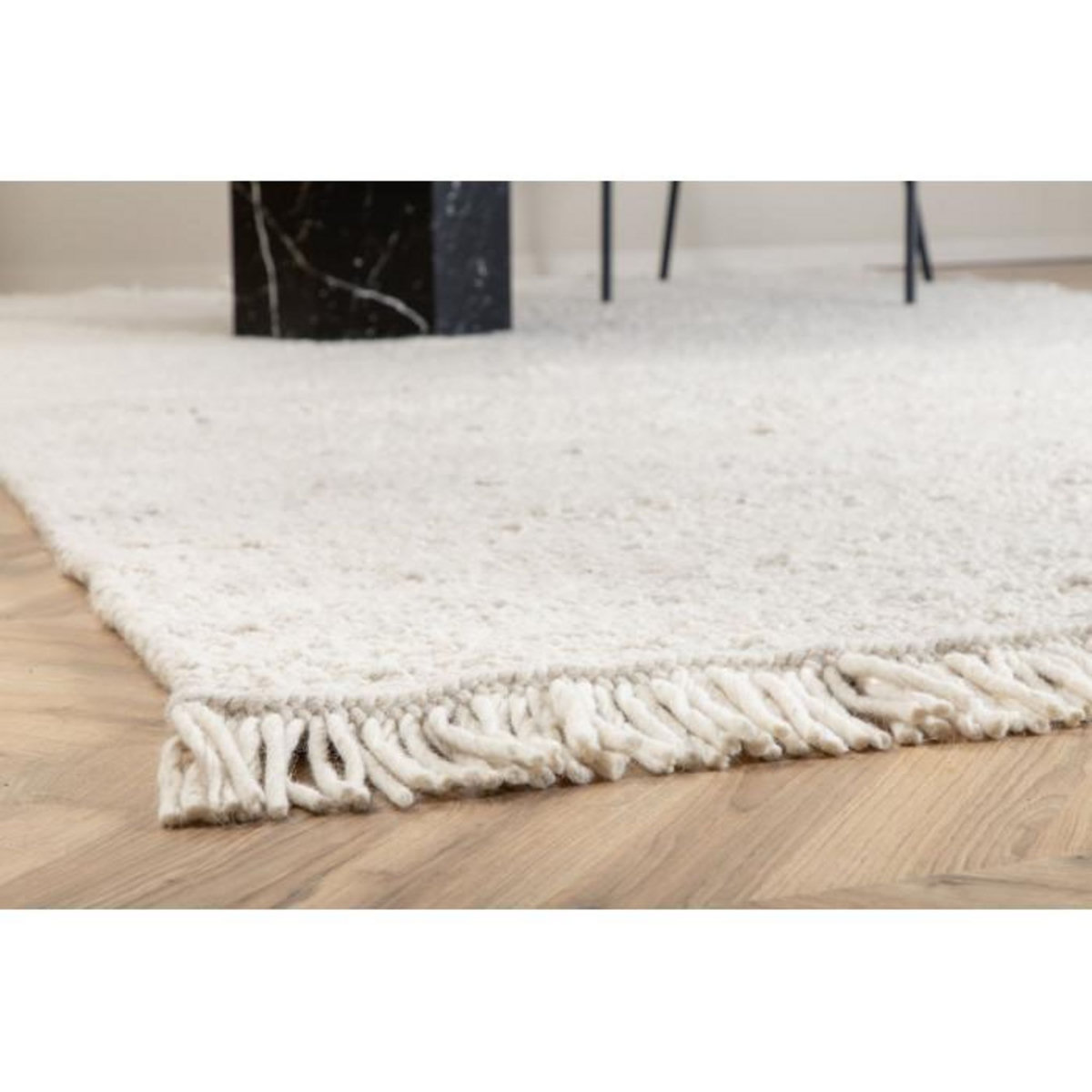 Paris Prix Tapis Déco en Laine  Betina  200x300cm Blanc