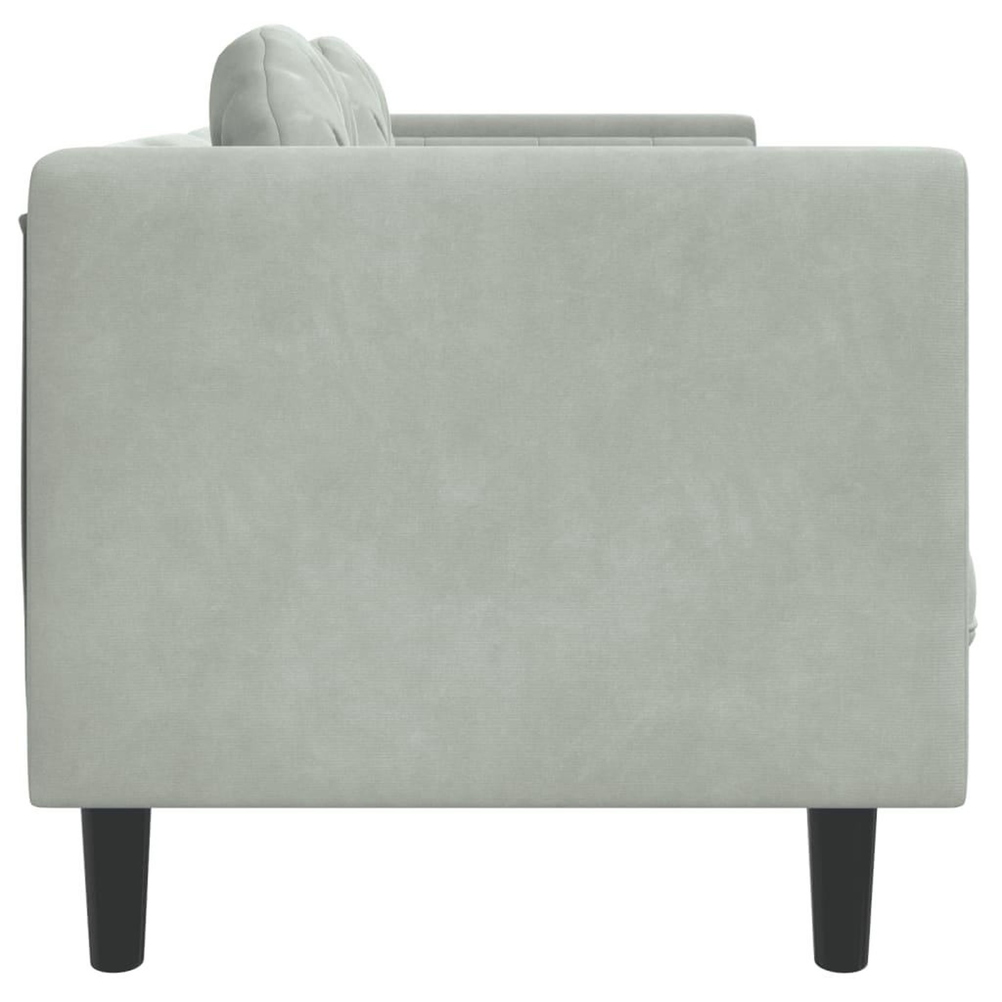Voir la diapositive 5 : VIDAXL Canape avec coussins 2 places gris clair velours