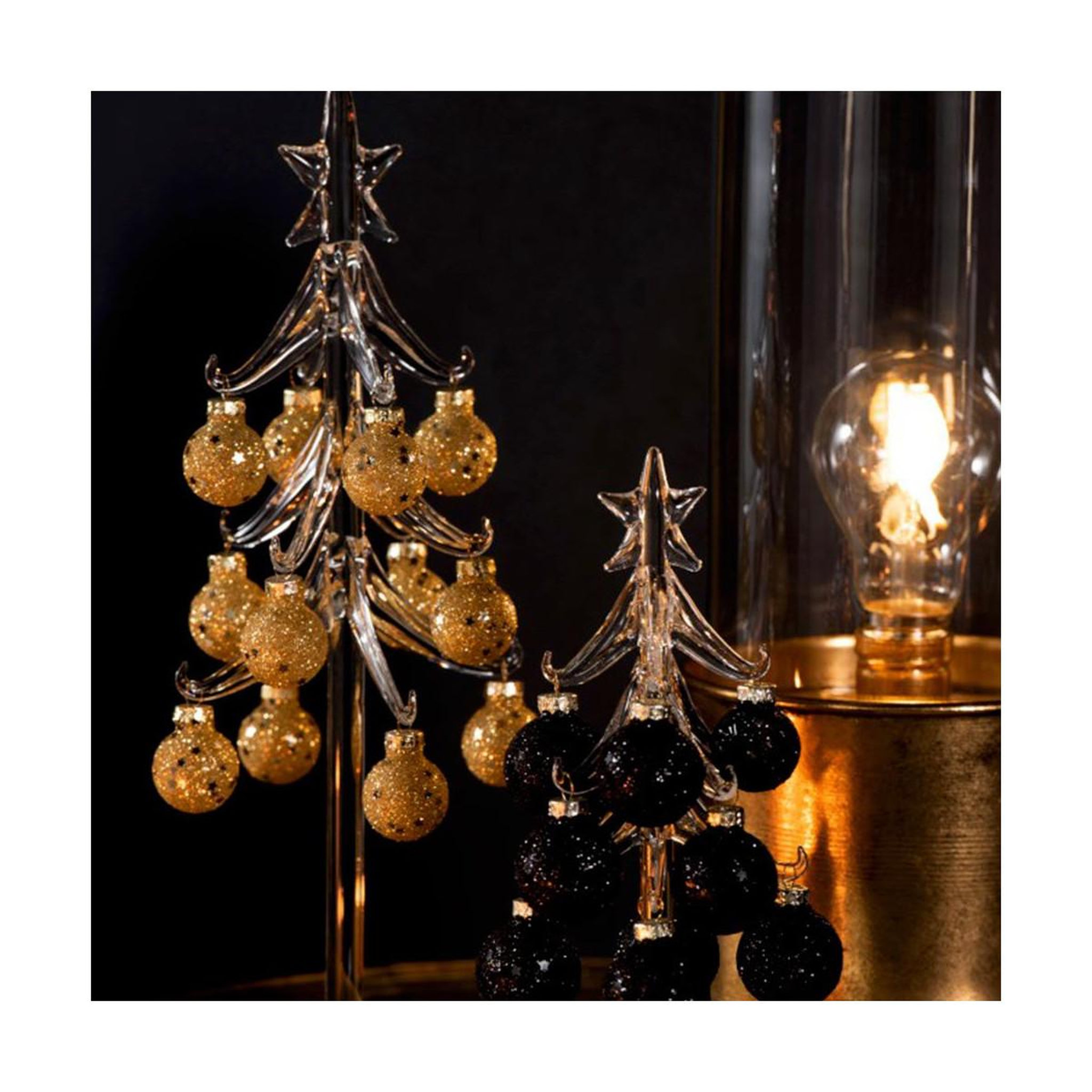 Voir la diapositive 4 : J-LINE Lampe à Poser Design en Verre  Bulb  34cm Or