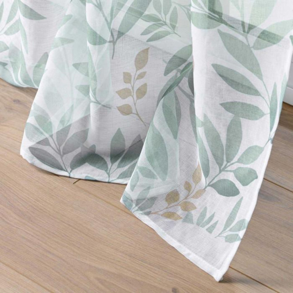 Paris Prix Rideau Voilage à Œillets  Biovana  140x280cm Vert