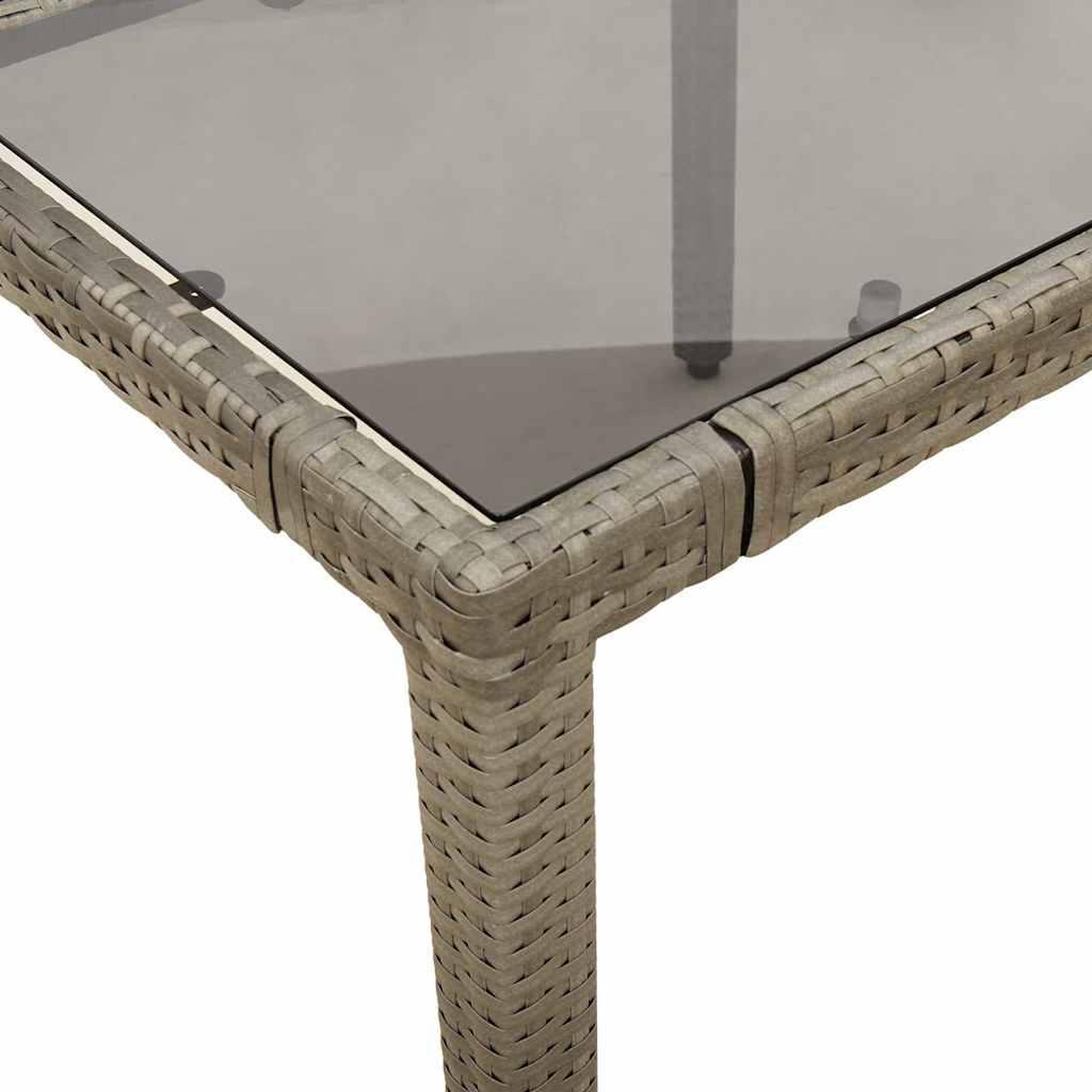 Voir la diapositive 5 : VIDAXL Ensemble de bistro de jardin 9 pcs coussins gris poly rotin