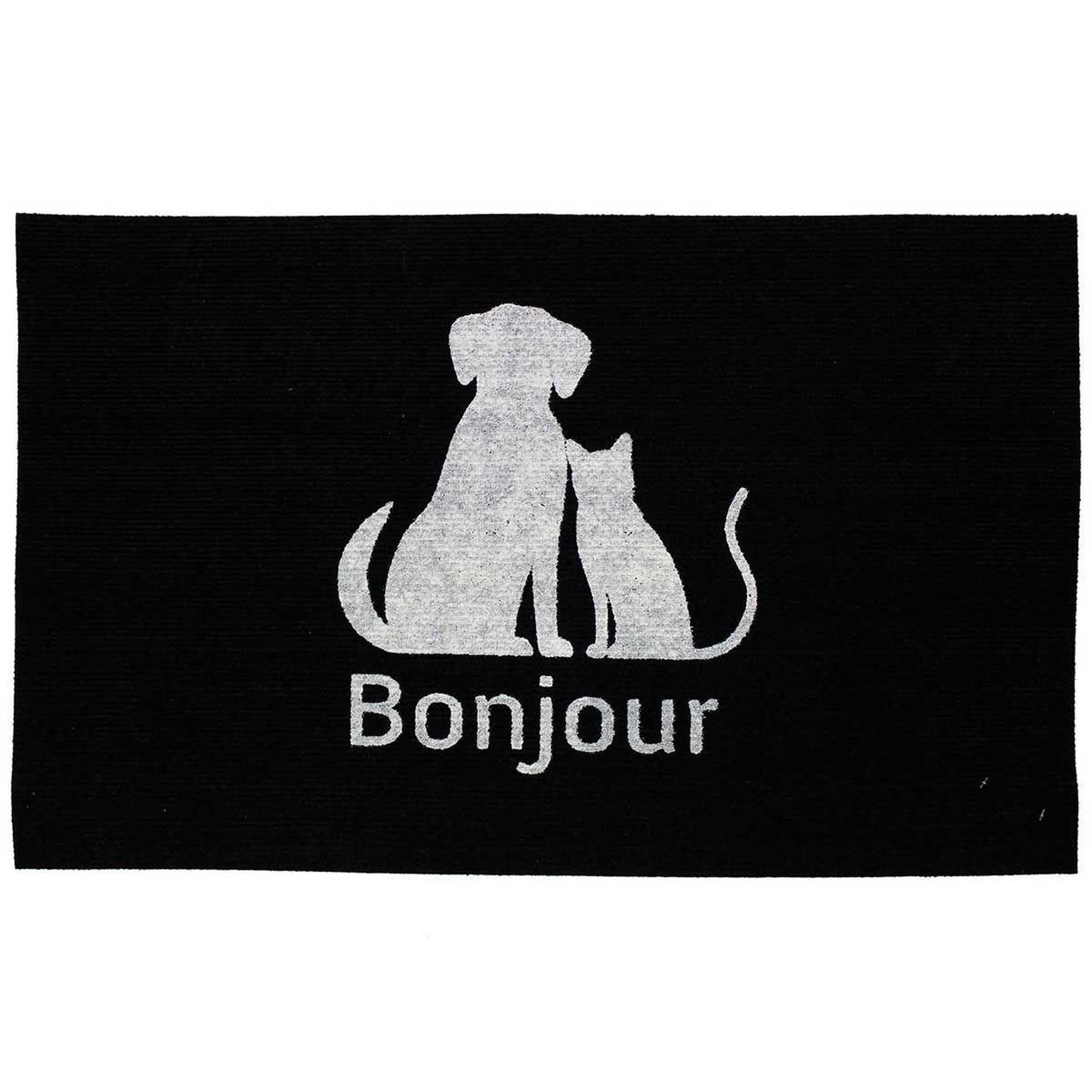 Douceur d'Intérieur Tapis Imprimé Phosphorescent  Benji  45x70cm Noir