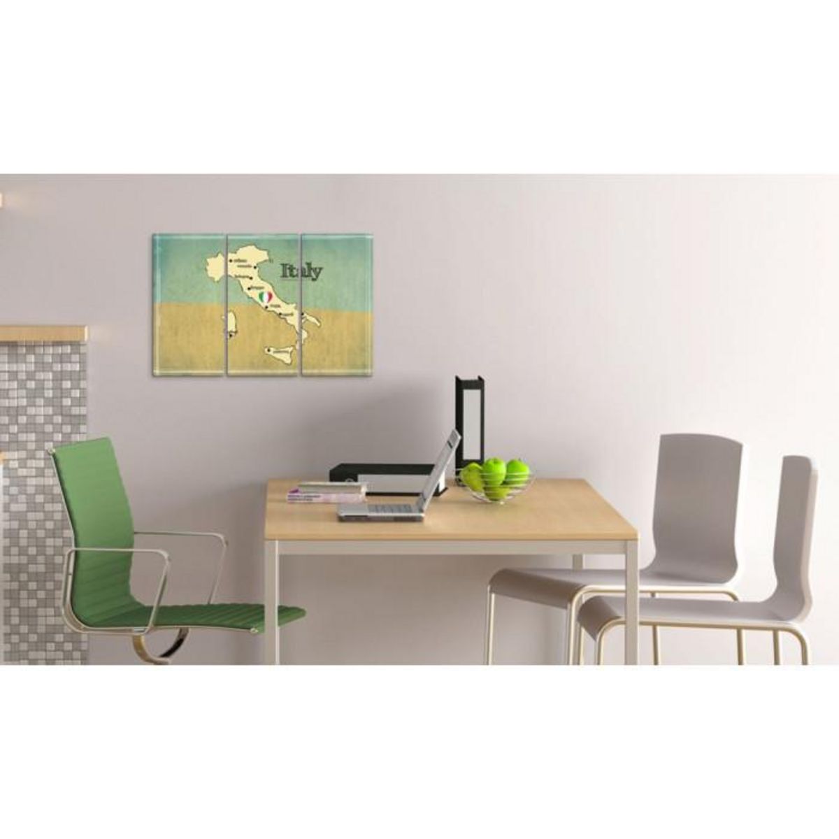 Paris Prix Tableau Imprimé 3 Panneaux  Cœur de l'Italie