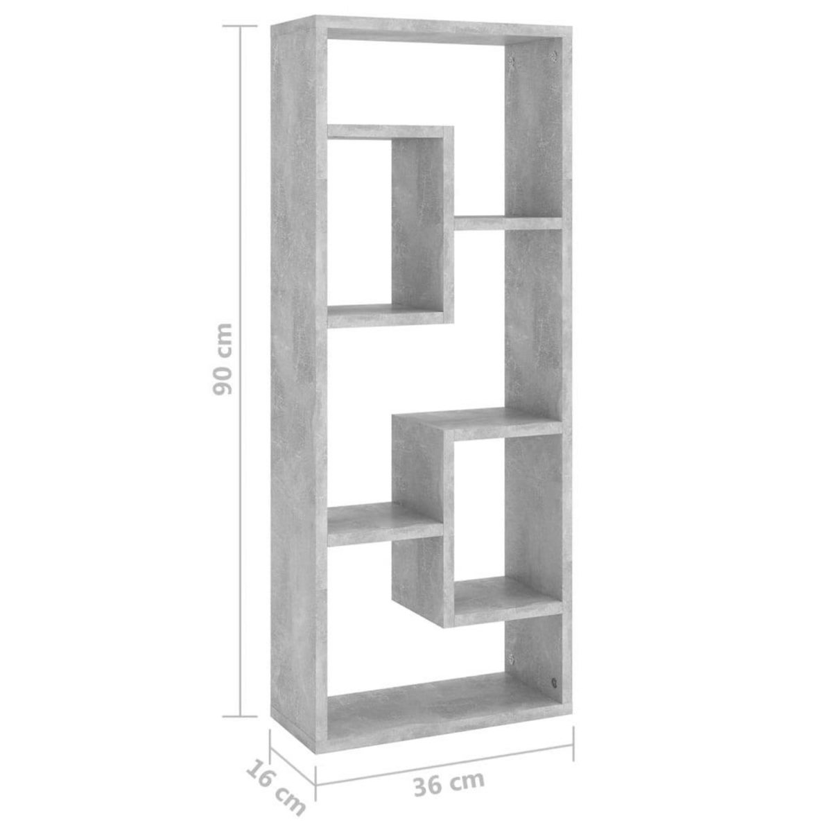 VIDAXL Etagere murale Gris beton 36x16x90 cm Bois d'ingenierie