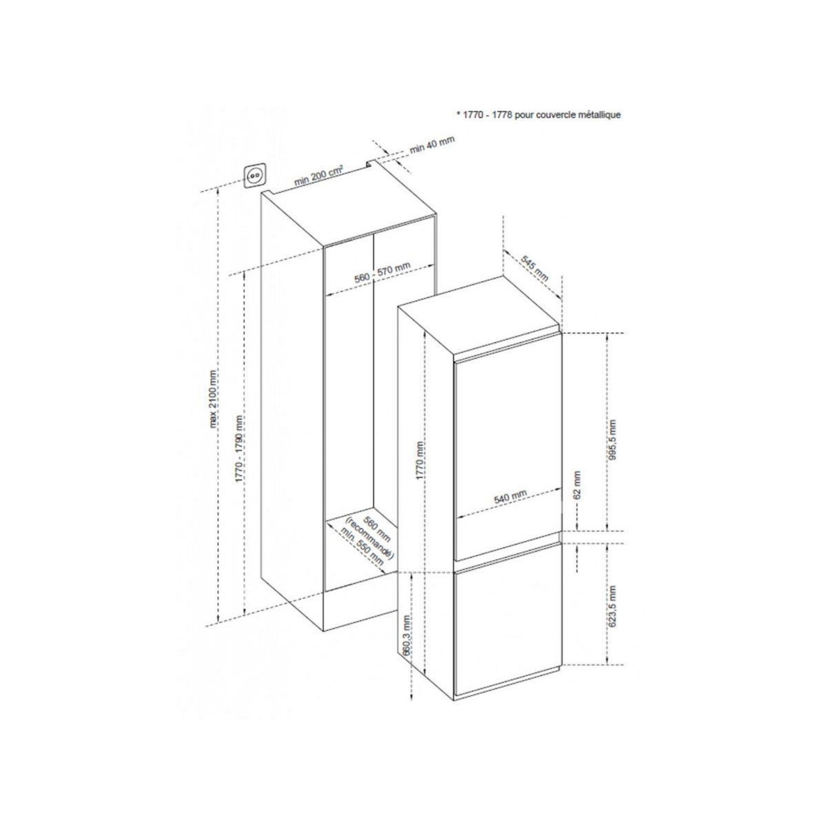 De Dietrich Réfrigérateur combiné encastrable DRC1775EN