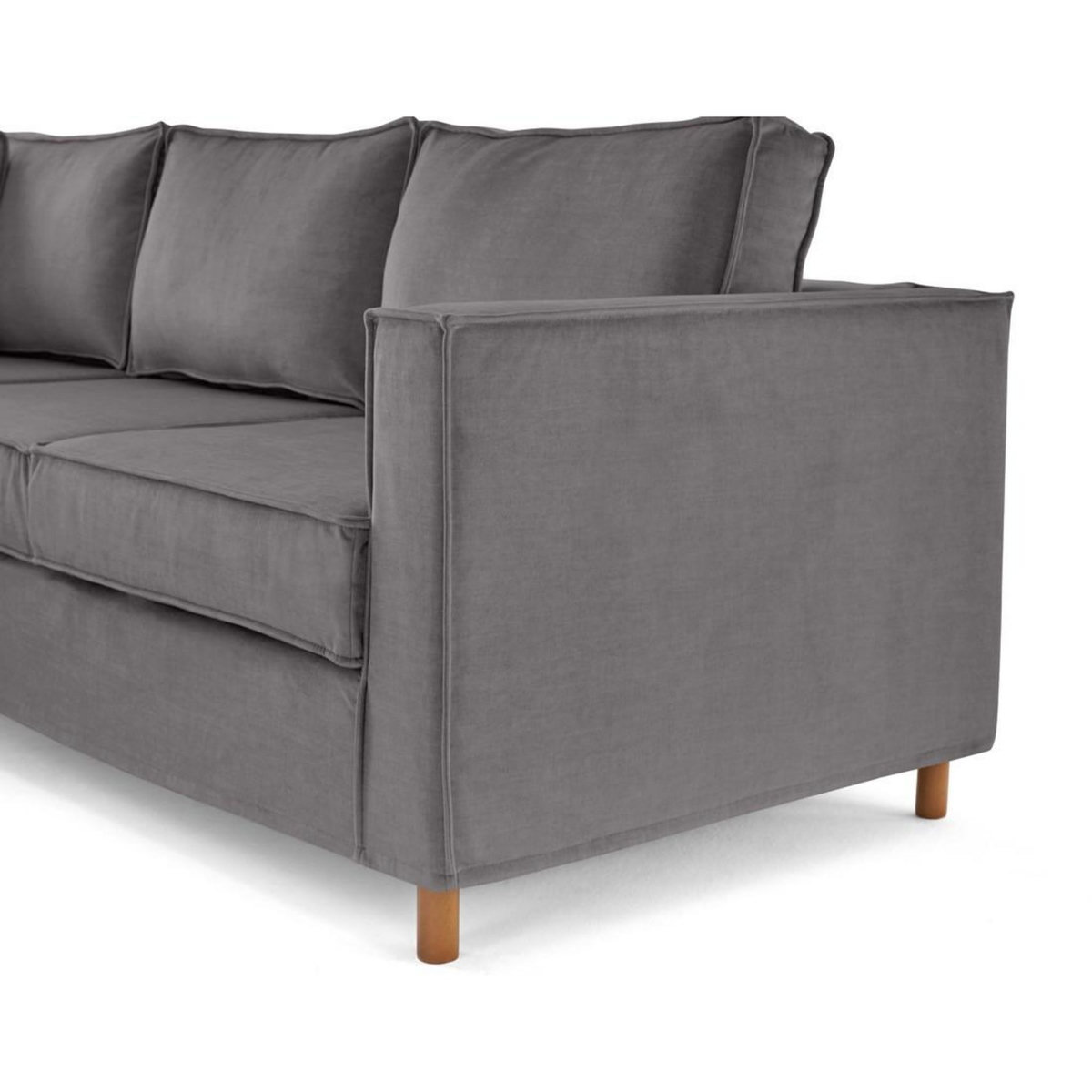 LISA DESIGN Jake - canapé déhoussable d'angle gauche 5 places en velours