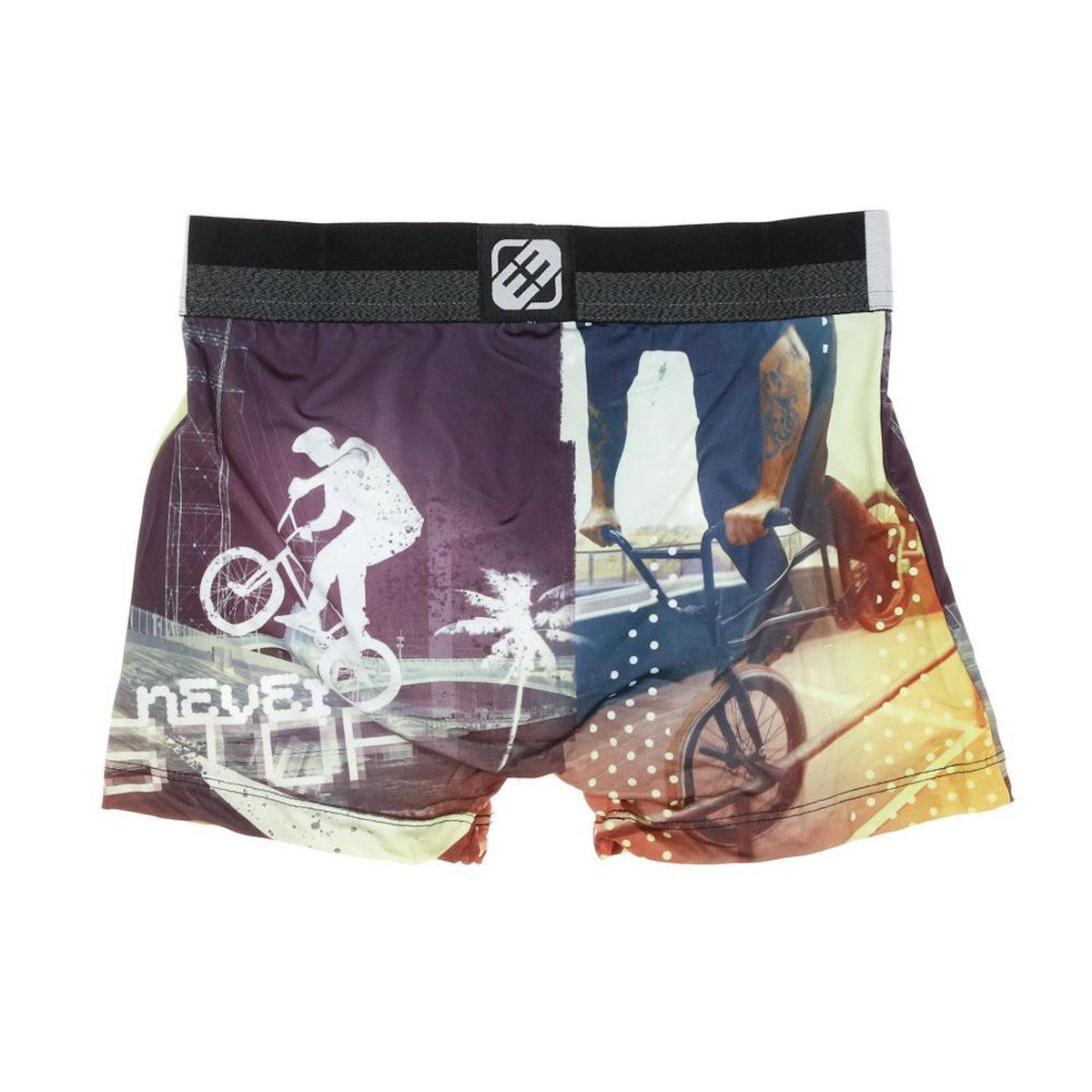 FREEGUN Boxer Noir/Violet à Imprimés Garçon Freegun NIN
