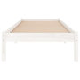 Voir la diapositive 4 : VIDAXL Cadre de lit sans matelas blanc bois massif 90x200 cm