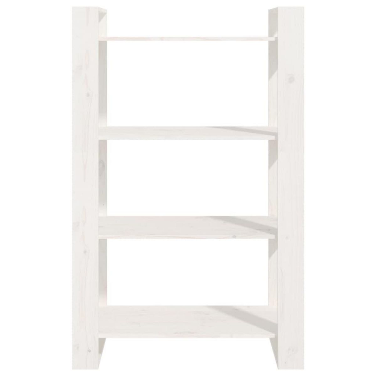 VIDAXL Bibliotheque/Separateur de piece Blanc 80x35x125 cm Pin massif
