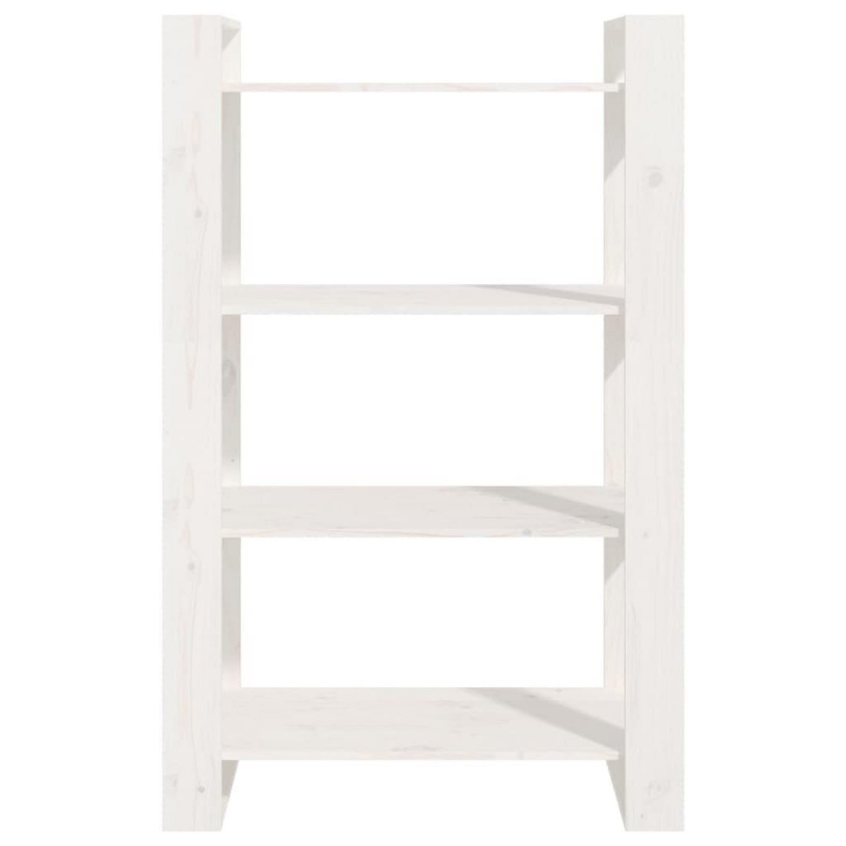 VIDAXL Bibliotheque/Separateur de piece Blanc 80x35x125 cm Pin massif