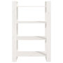 Voir la diapositive 5 : VIDAXL Bibliotheque/Separateur de piece Blanc 80x35x125 cm Pin massif