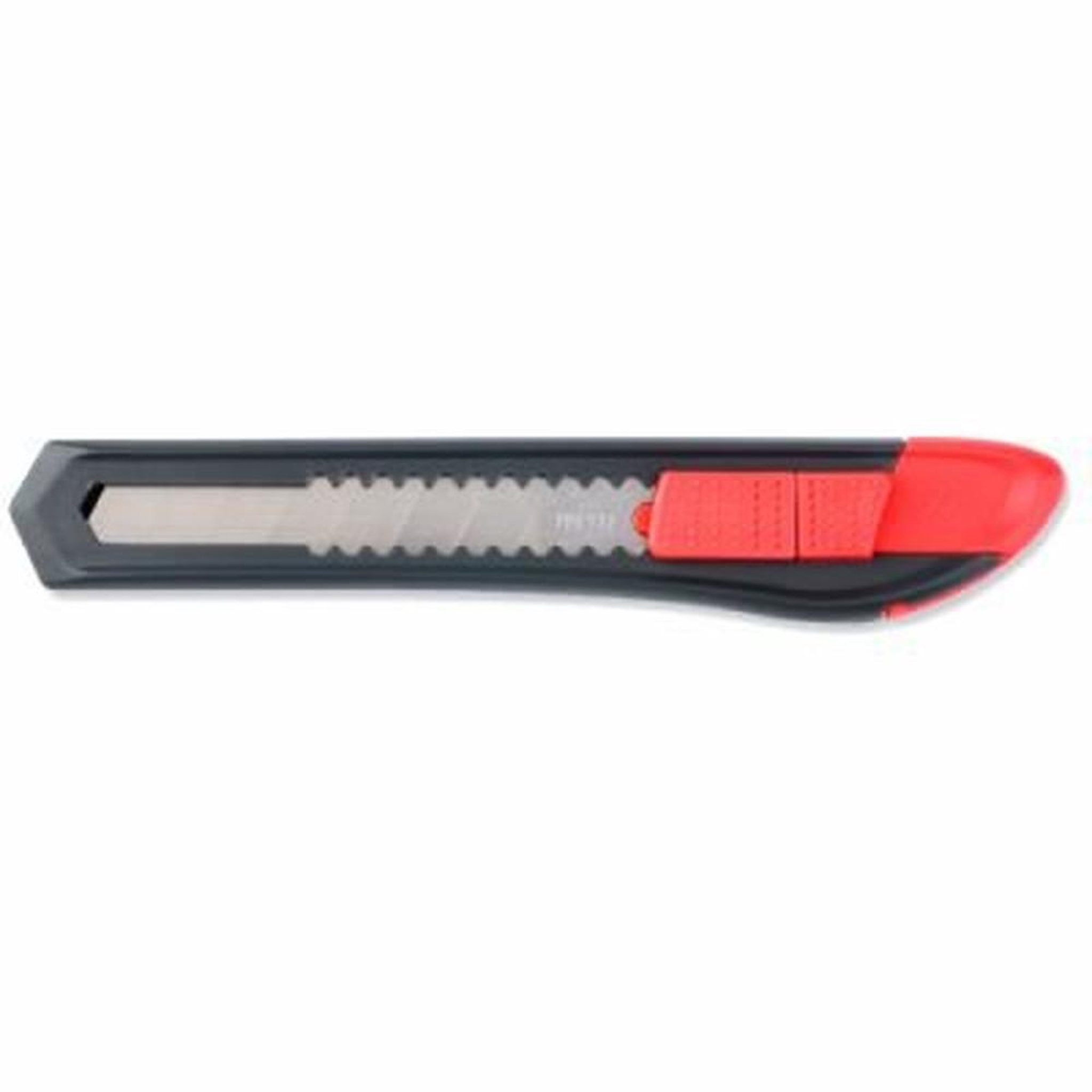 Cutter à lame sécable 18 mm pour loisirs créatifs, corps plastique noir et poignée rouge