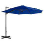 Voir la diapositive 1 : VIDAXL Parasol de jardin en porte-a-faux mat en aluminium bleu azure
