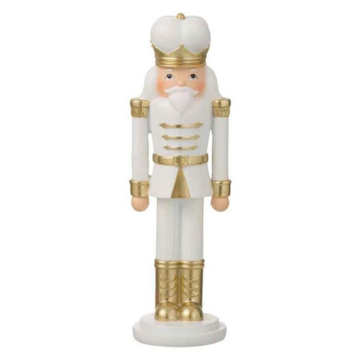 Paris Prix Statuette Déco  Casse-Noisette  28cm Blanc & Or