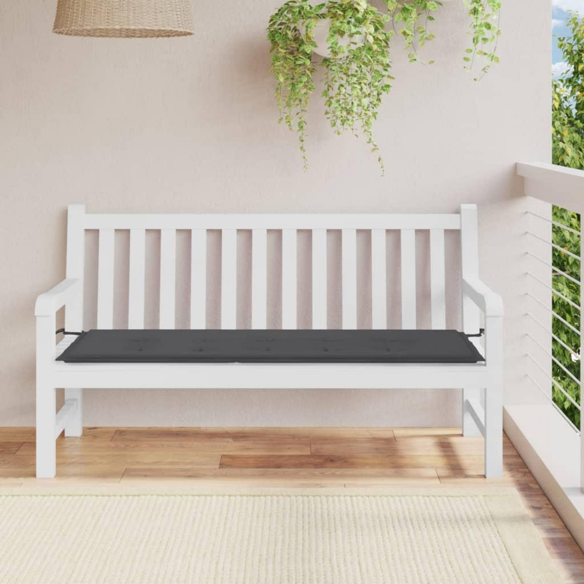 VIDAXL Coussin de banc de jardin anthracite 150x50x3 cm tissu oxford