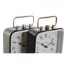 Voir la diapositive 3 : AAAAA Horloge de table DKD Home Decor 19 x 7 x 27 cm Verre Noir Bleu Blanc Fer (2 Unités)