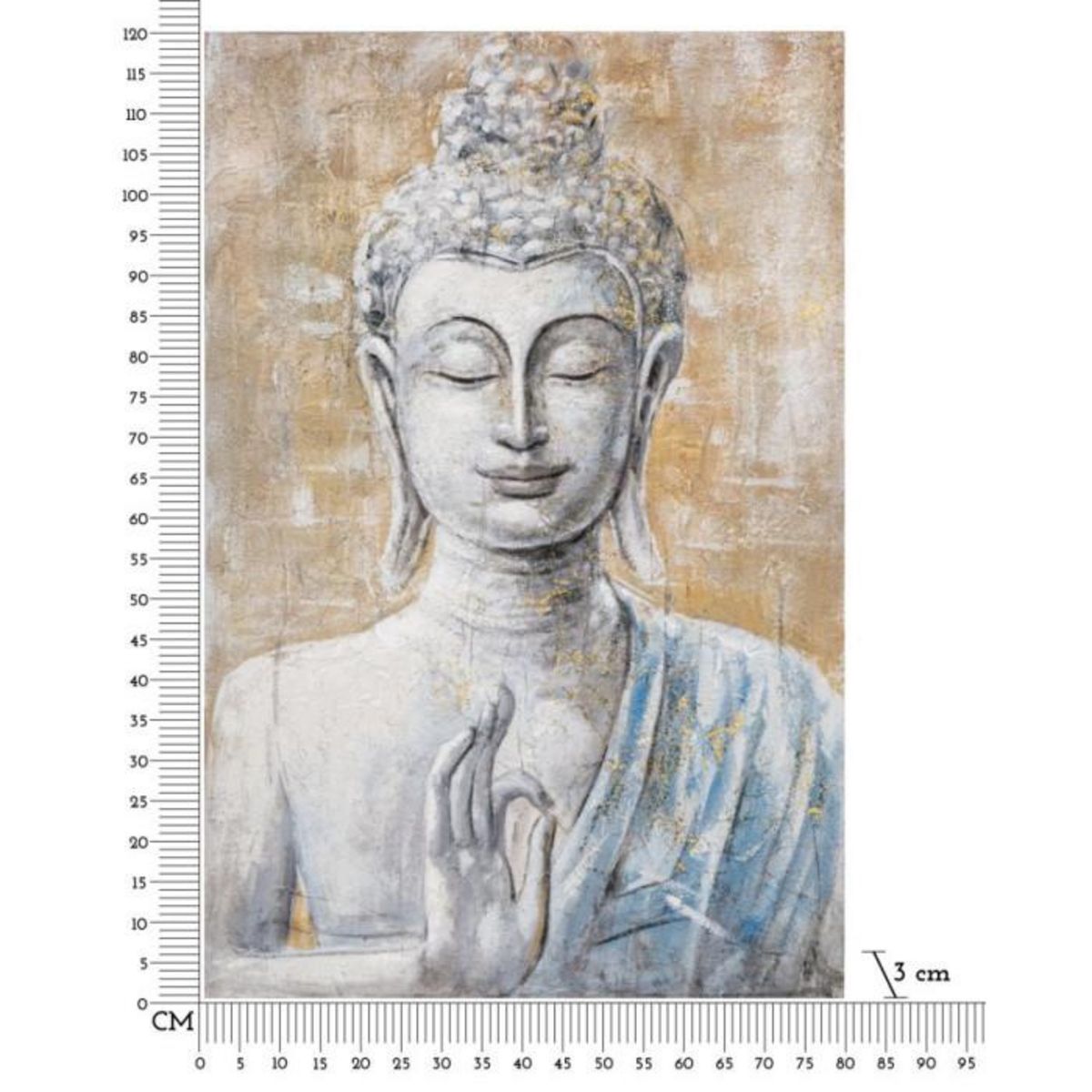 Paris Prix Toile Imprimée Déco  Bouddha Light  80x120cm Multicolore