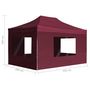 Voir la diapositive 6 : VIDAXL Tente de reception pliable et parois Aluminium 4,5x3 m Bordeaux